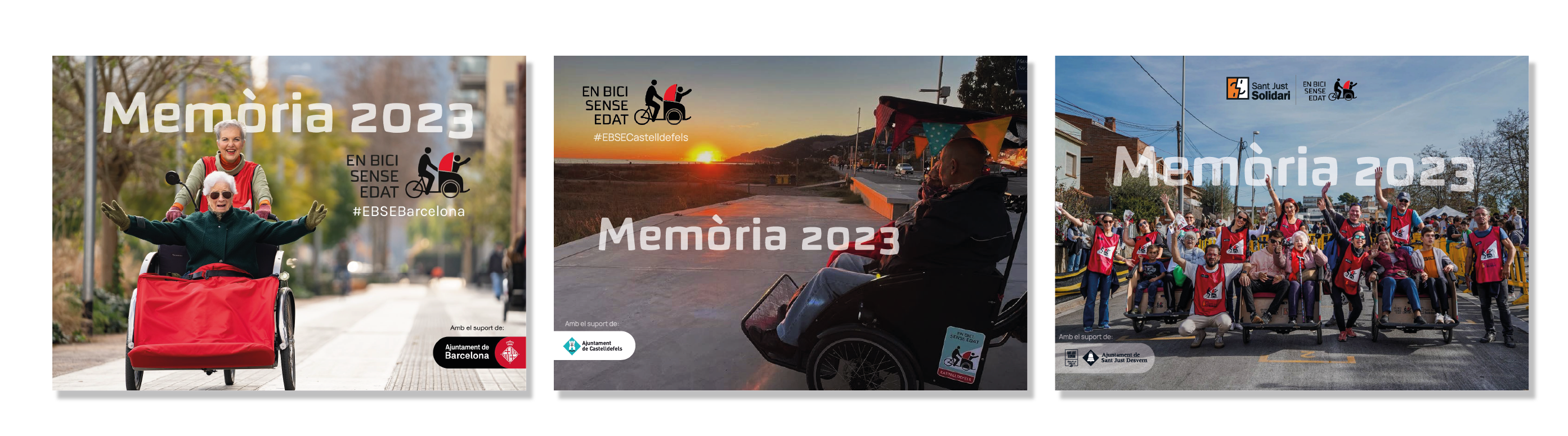 Imatge de les portades de les Memòries 2023 de Barcelona, Castelldefels i Sant Just