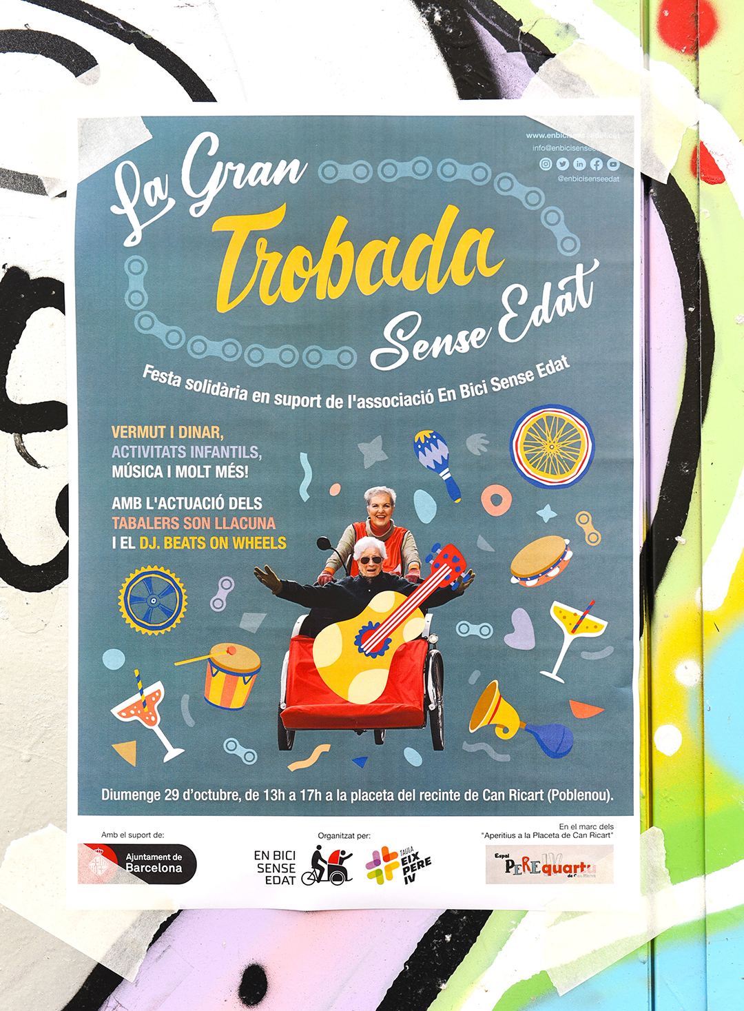 Cartell Gran trobada En Bici Sense Edat